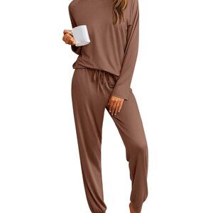 Soft Long Sleeve Pajama Set with Jogger Pants S-XXL